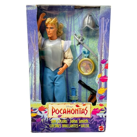Vintage John Smith Sun Colors Fashion Doll Male Blonde Pocahontas Mattel 1995 - Picture 1 of 9